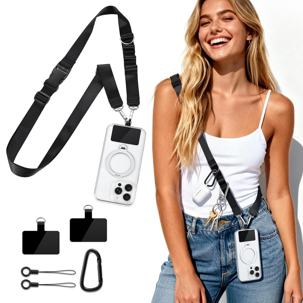 Multifunctional Phone Lanyard Black