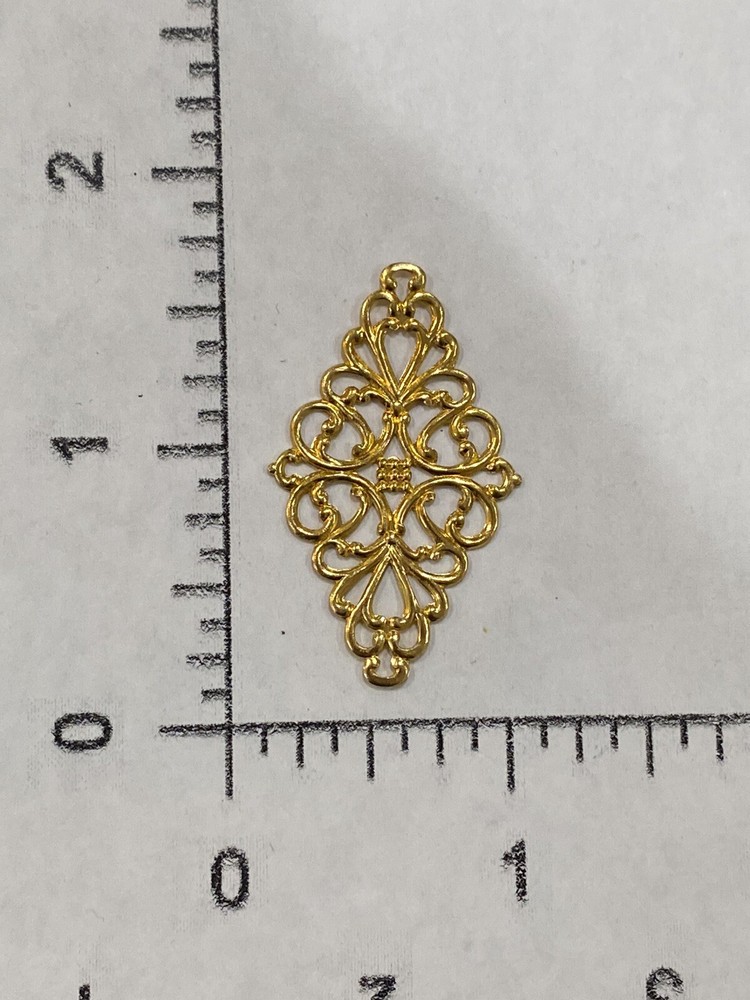4 - Diamond Filigree Stamping Jewelry Making Component