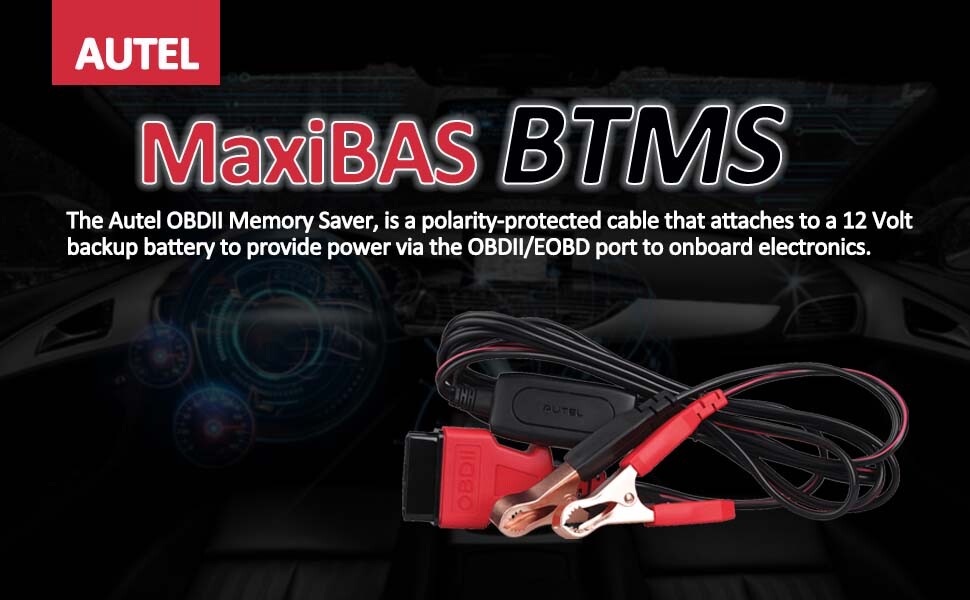 Autel MaxiBAS BTMS OBDII Memory Saver Preventing Vehicle Data Loss Cable Tool