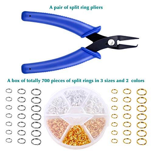 Split Rings for Jewelry Making, 700pcs Small Split Ring with Split Ring
