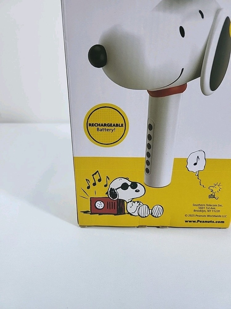Peanuts Snoopy Bluetooth Karaoke Microphone Wireless Speaker New Sealed NIB