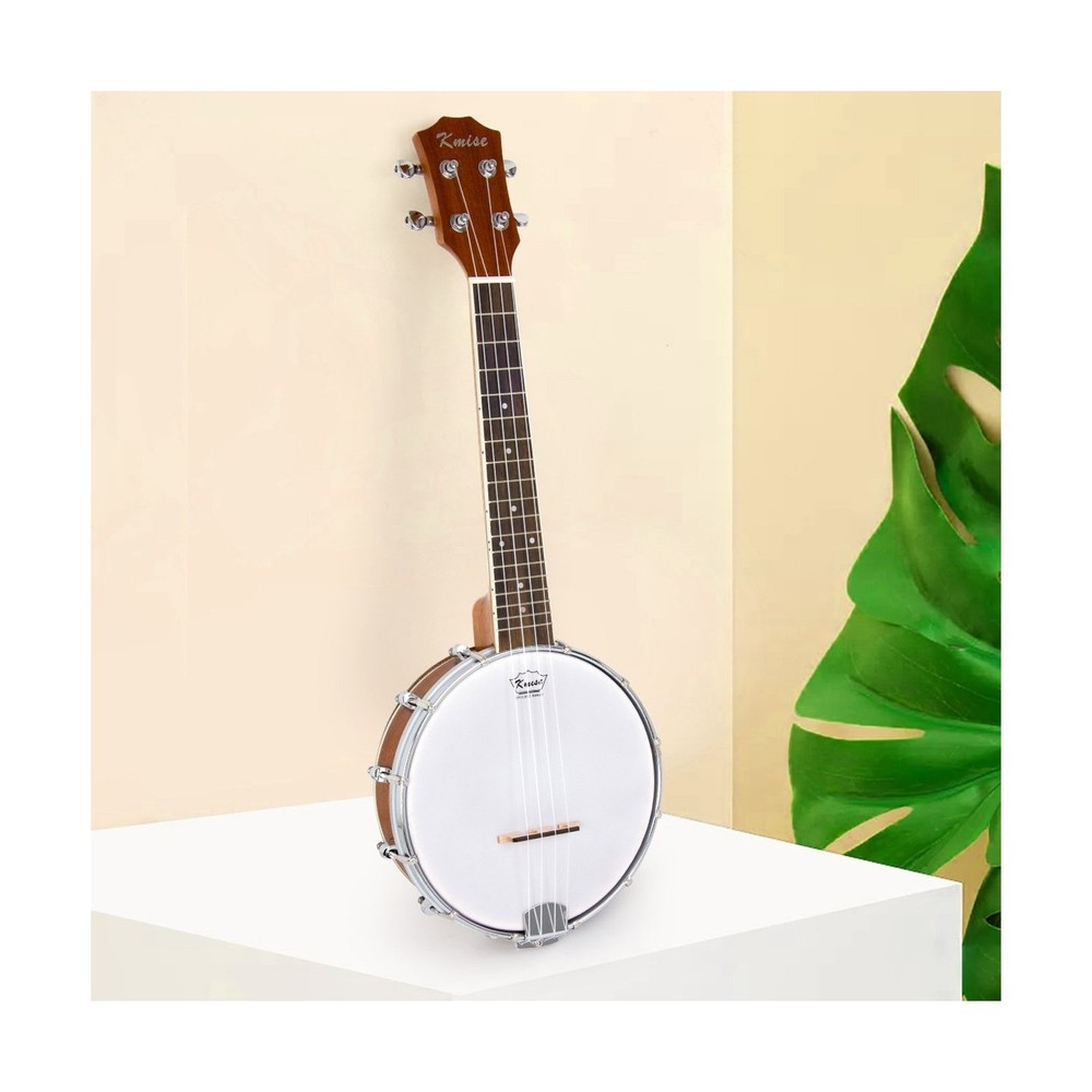 Kmise 23" Red Banjo Ukulele Banjolele 4 String Instrument
