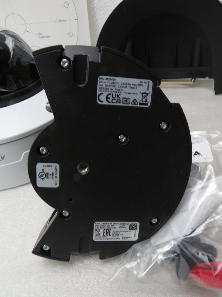 Axis Q3536-LVE 4MP Dome Camera 29mm Lightfinder Forensic WDR Deep Learning [CTD]