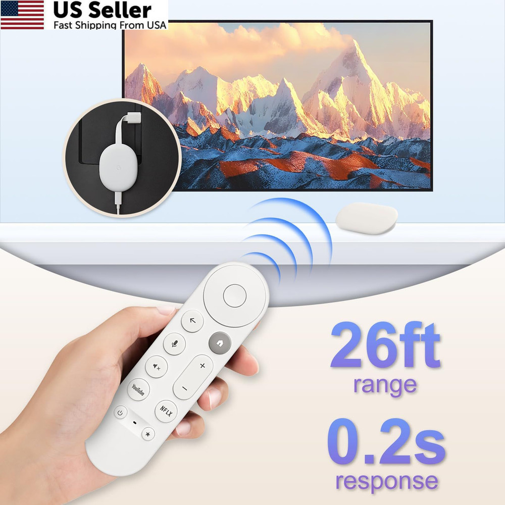 Voice Replacement Remote for chromecast google, Google Chromecast - White