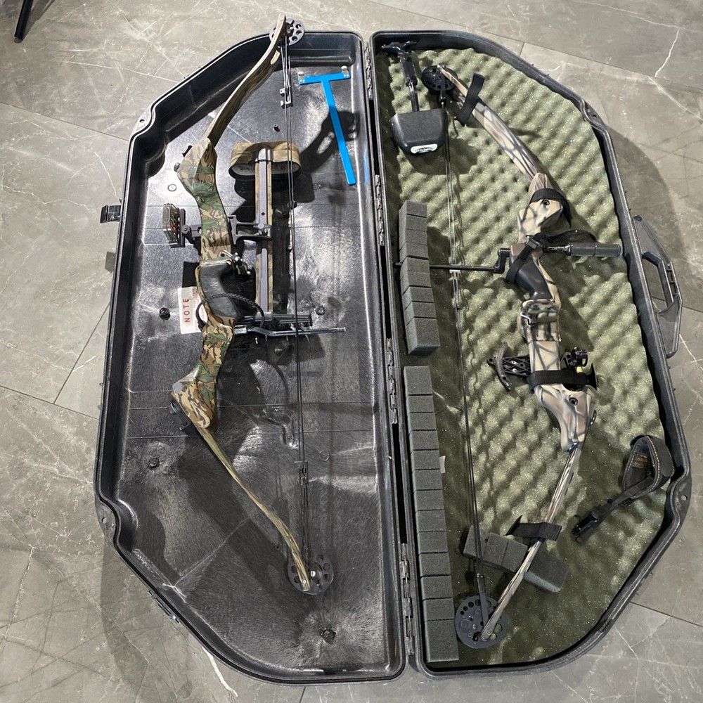 3pc Browning Mirage 3D Bear First Strike w/ Case Compound Bow Archery *NO STRING