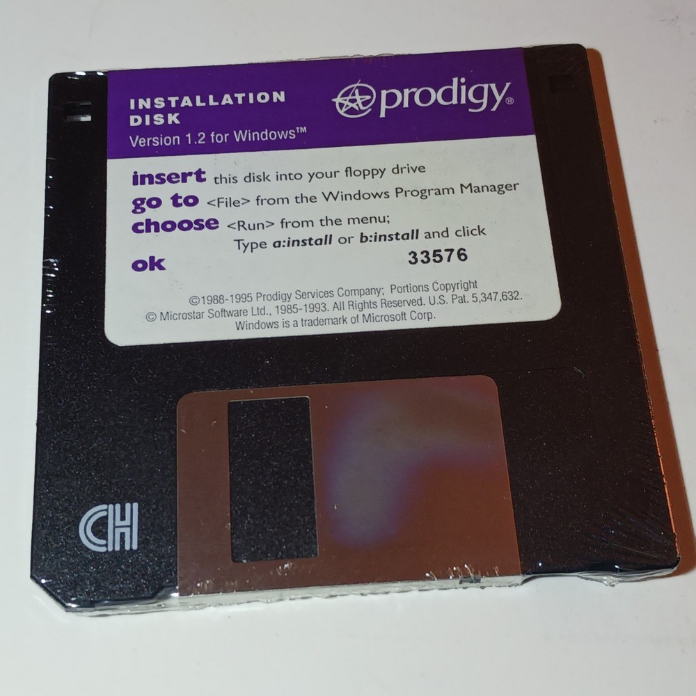PRODIGY Internet Service Software NEW SEALED Vtg Computing 90s V.1.2 For Windows