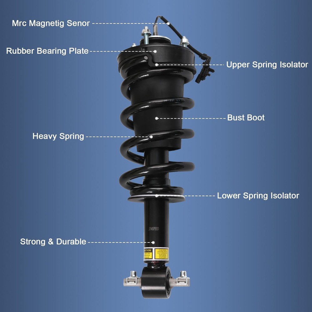 Front Air Strut Shock Absorber with Spring Magnetic Assembly Compatible with ...