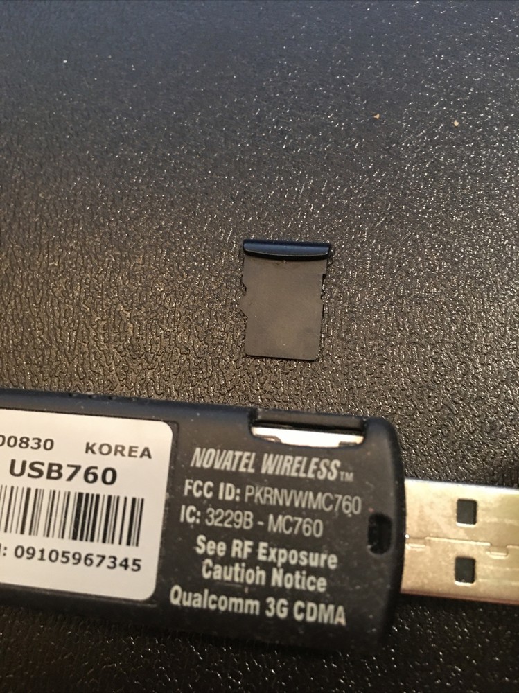 Verizon USB760 Mobile Modem Novatel Qualcomm 3G CDMA