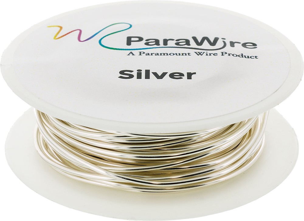 Copper Wire, Silver Plated Parawire 22ga Silver 60' Roll
