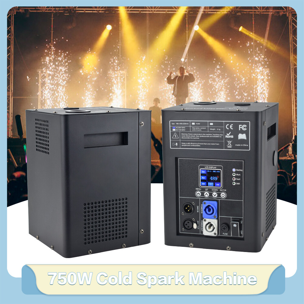 2X 700W Cold Spark Machine Firework Stage Effect Wedding DJ Event Party DMX Case