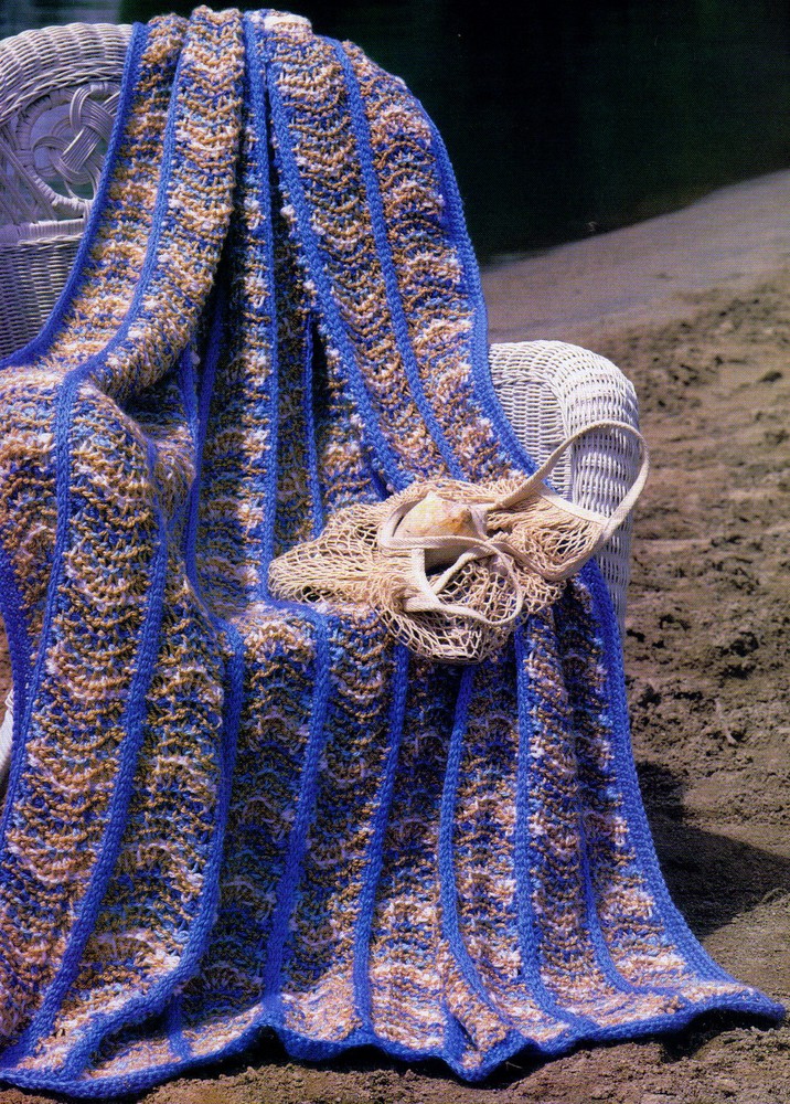 BEACH TIME Surf & Sand Afghan/Crochet Pattern INSTRUCTIONS ONLY