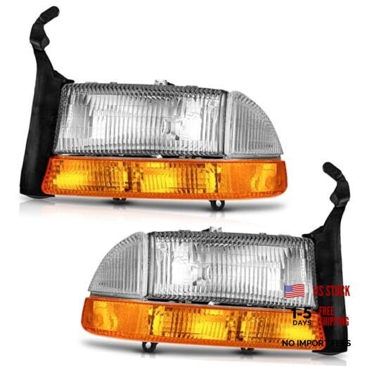 Headlights Assembly Compatible with 1997-2004 Dodge Dakota, Headlight For