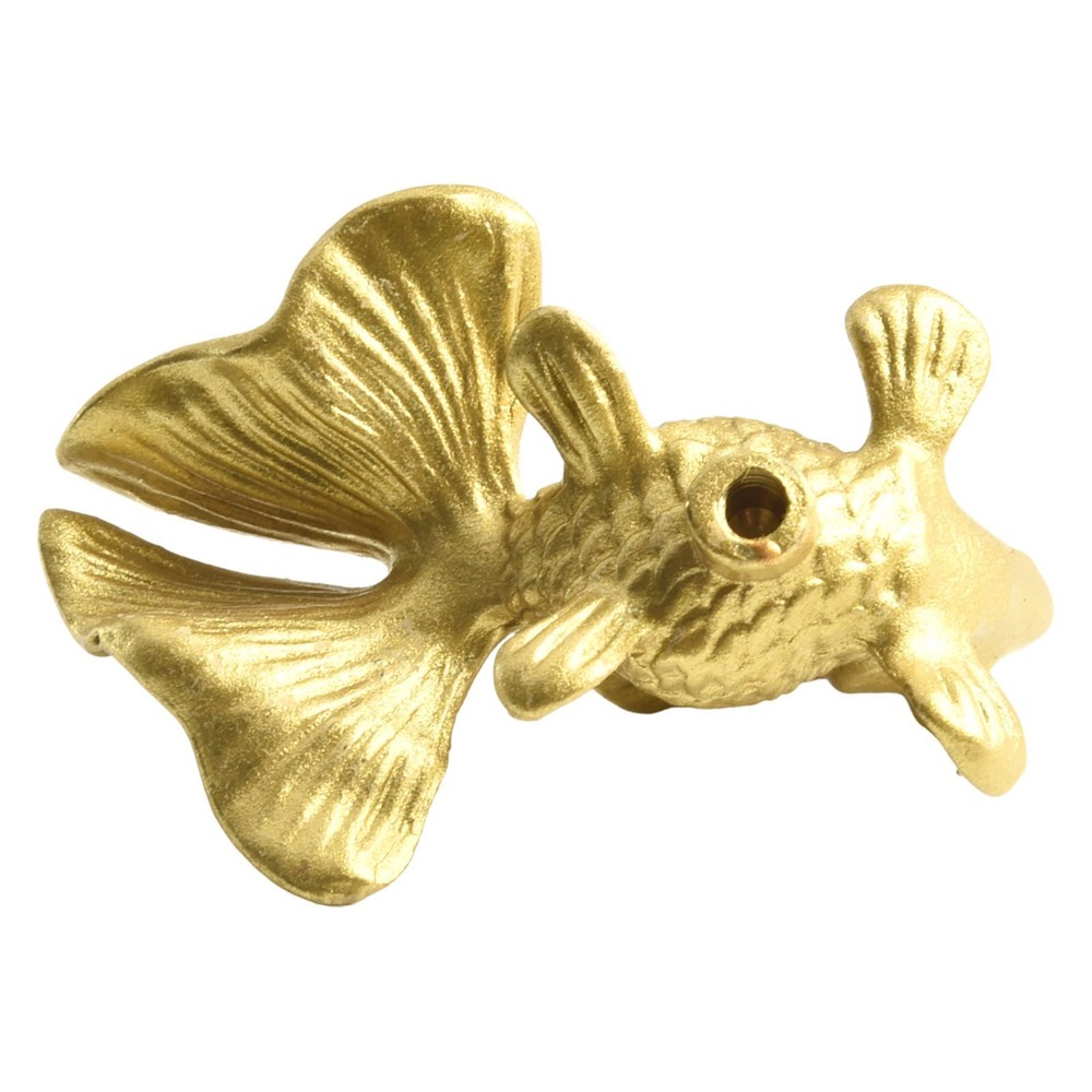 Vibrant Goldfish Cabinet Drawer Knobs Solid Brass Material Stylish Handle