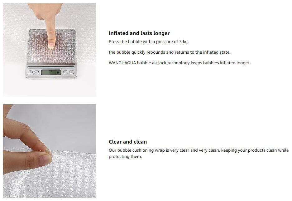 Bubble Cushioning Wrap Shipping Bubble Packing Wrap roll Moving Bubbles Protect