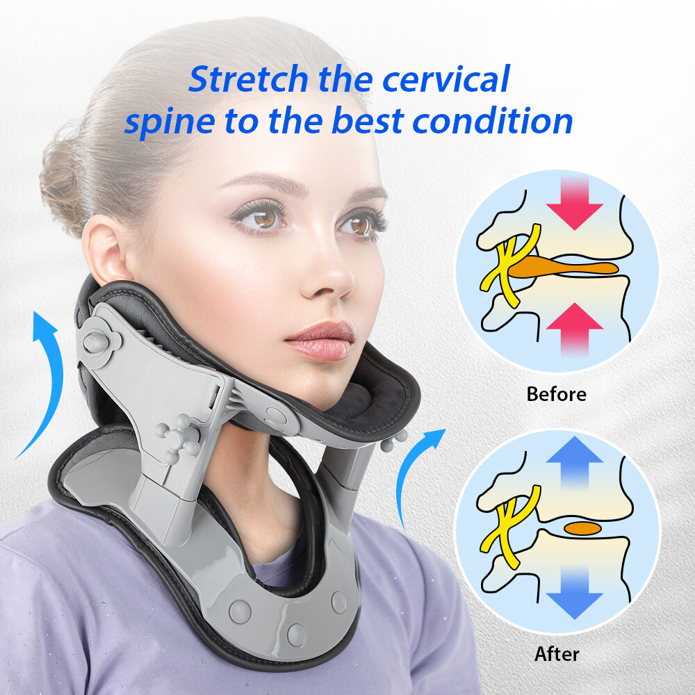 Heating Cervical Neck Traction Device Adjustable Collar Cervical Neck Stretcher