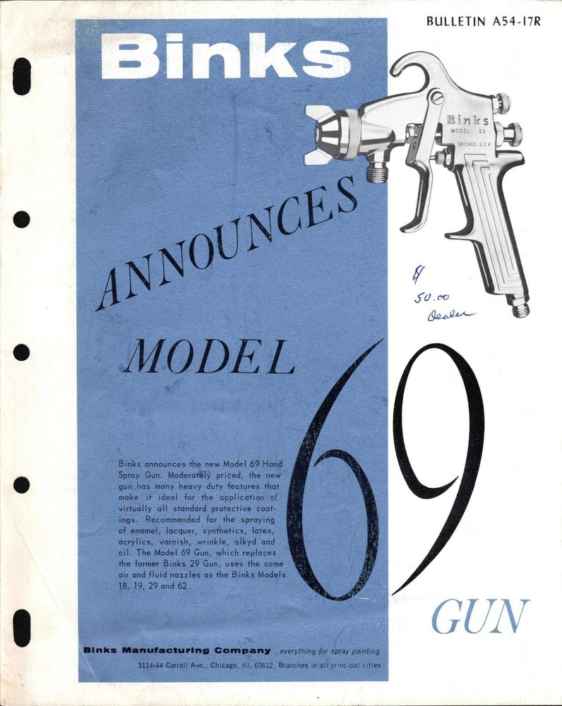 Binks Model 69 Spray Gun