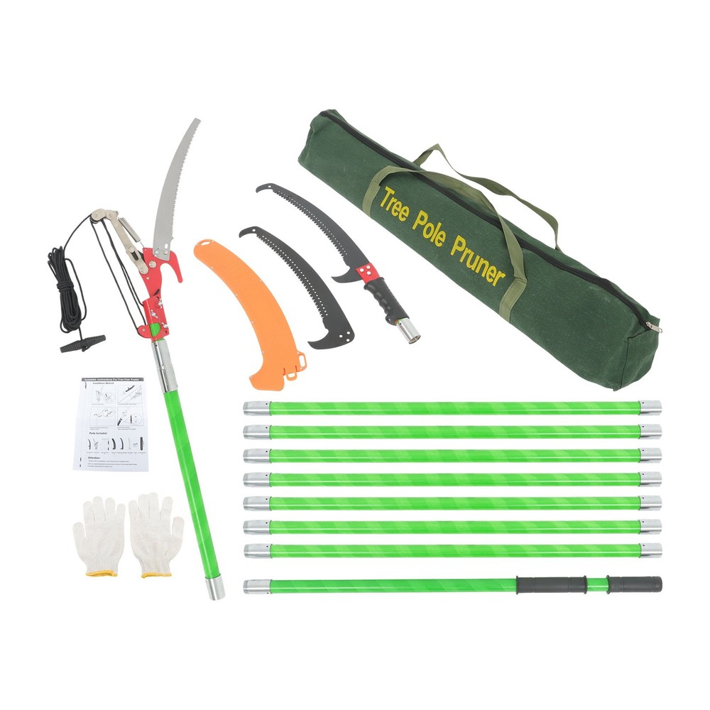 1 × Section 9 Green 30ft Pruner Saw Combination Extendable Tree Trimmers New