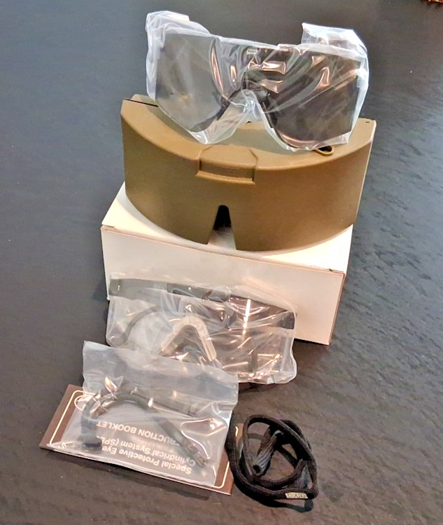 US Military SPECS ballistic protective eyewear kit with MSA case