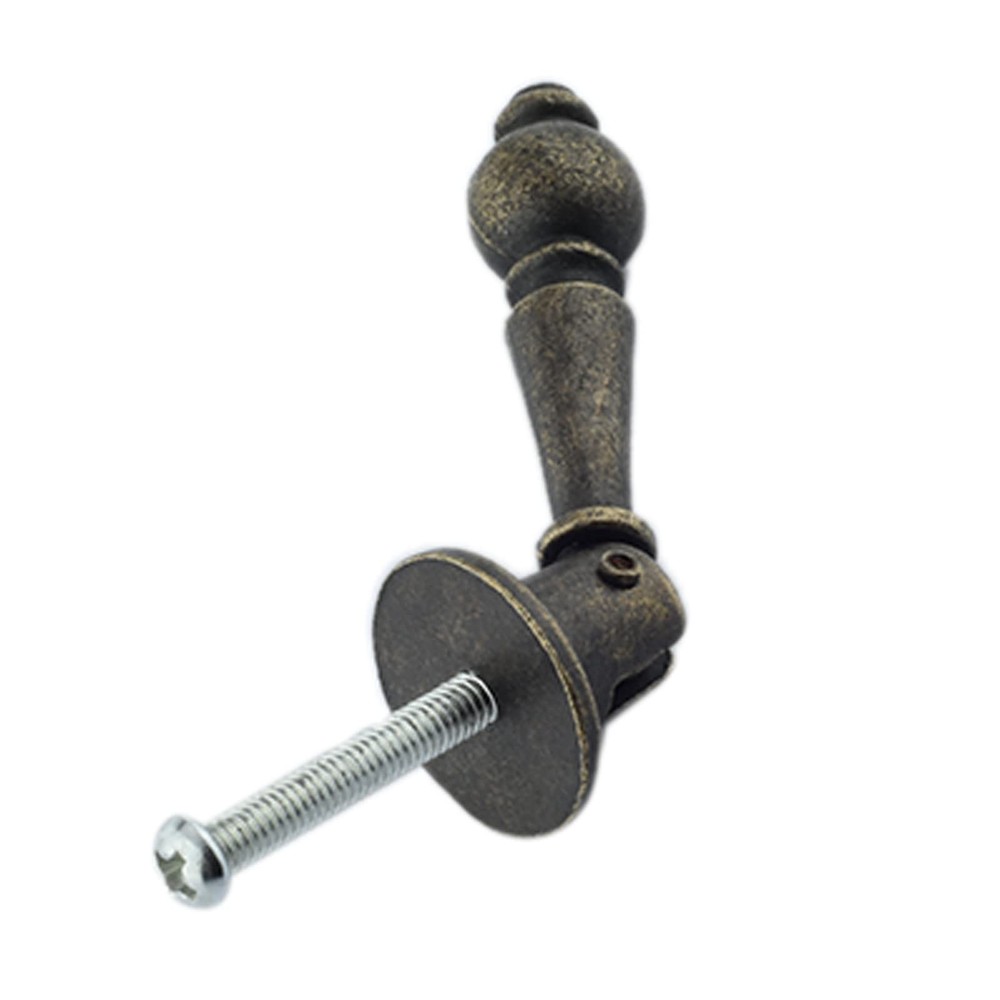 2 Pack Vintage Cabinet Pulls Knobs, Decorative Antique Bronze Pendant Pulls H...
