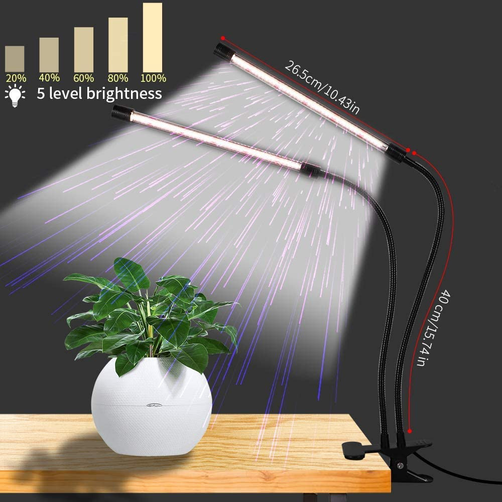 Gooingtop 6000K Full Spectrum LED Grow Light with Timer and Dimmable Features