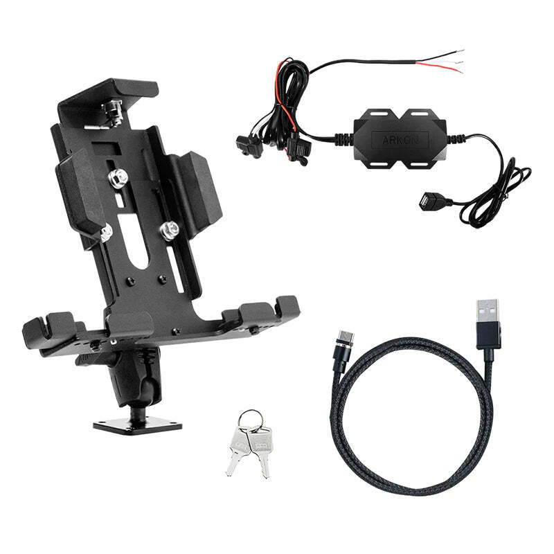 Arkon TAB42AMPSMC Powered Locking Tablet Mount with Magnetic USB-C Charge Cable
