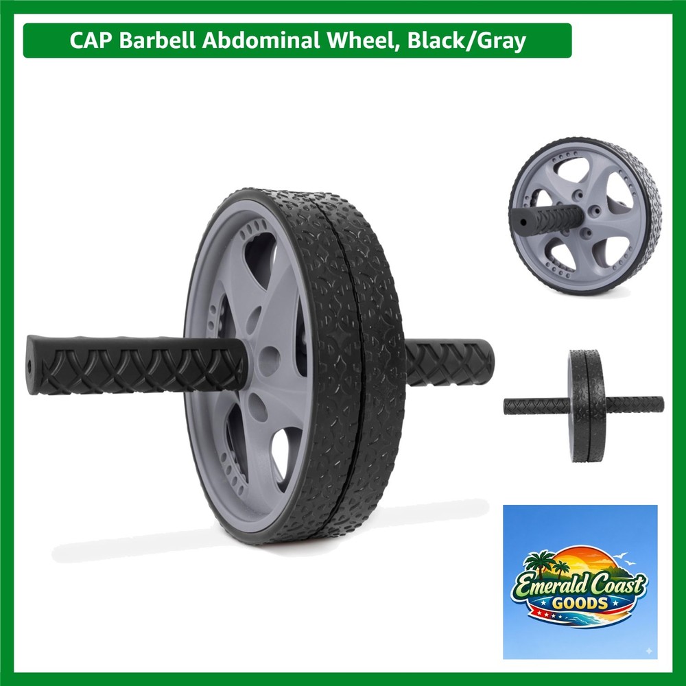 Foam Handled Abdominal Wheel - Black/Gray - Portable Core Strength Trainer