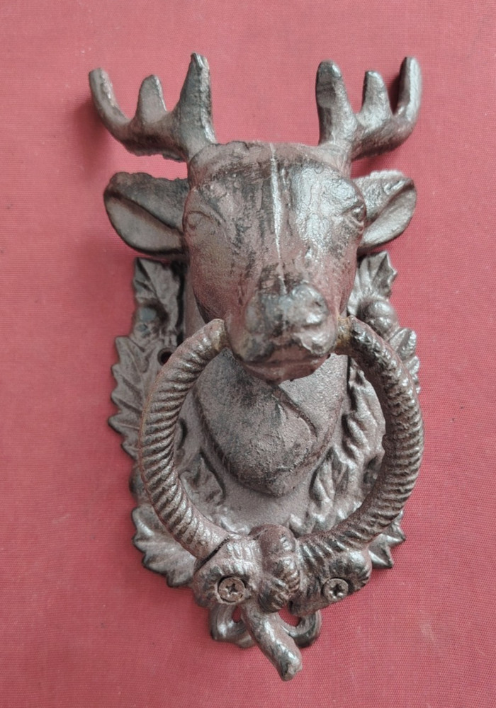 Stag head heavy  door knocker- Brown