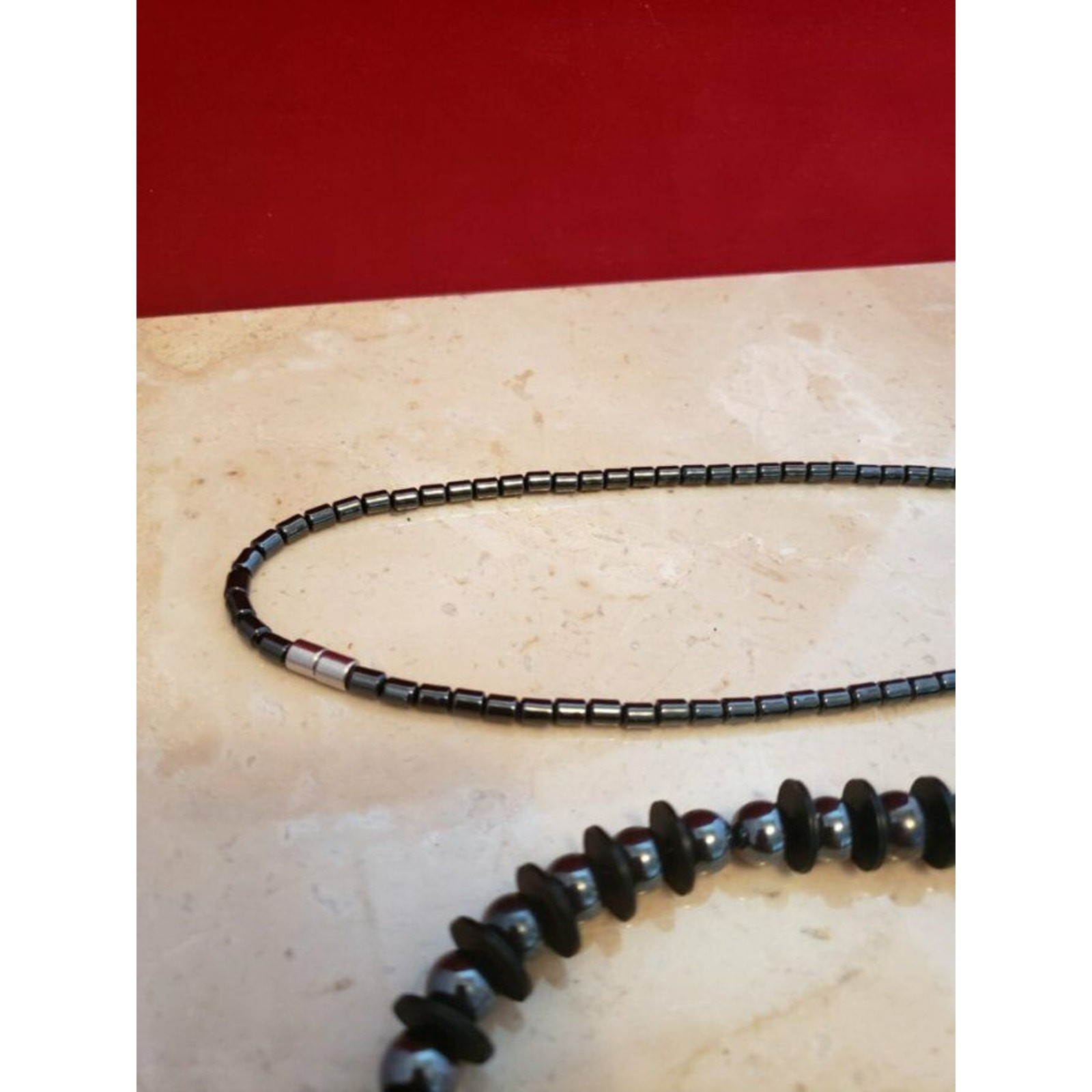 Lot of 2 Necklaces Black Necklaces For Wear Or Bead Breakdown