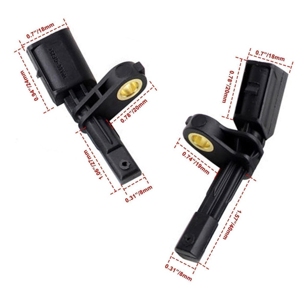 4PCS ABS Wheel Speed Sensor Set Front Rear Left Right Compatible with Audi TT...