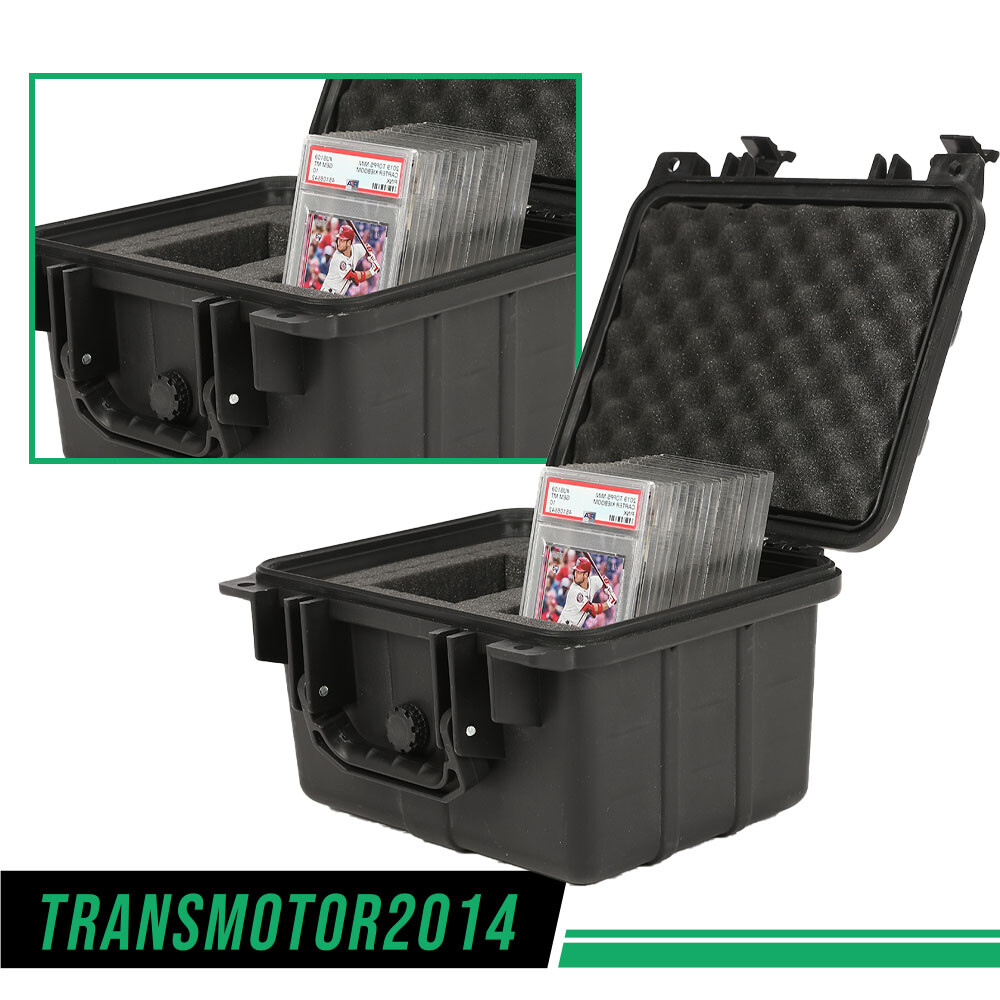 Graded Card Storage Box Weatherproof Case Slab Holder Protector New