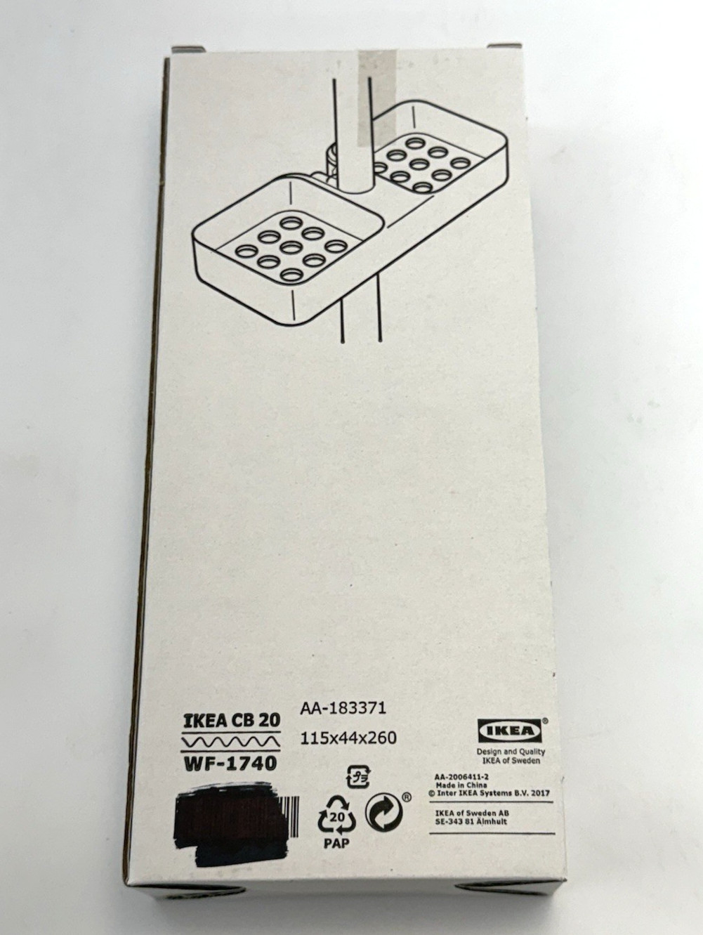 IKEA BROGRUND Chrome Plated Shower Shelf Caddy NEW