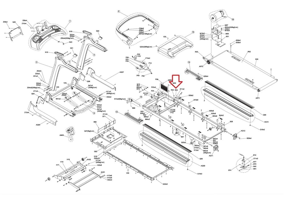 Matrix Retail Treadmill Right Cover Fixing Plate 1000355031