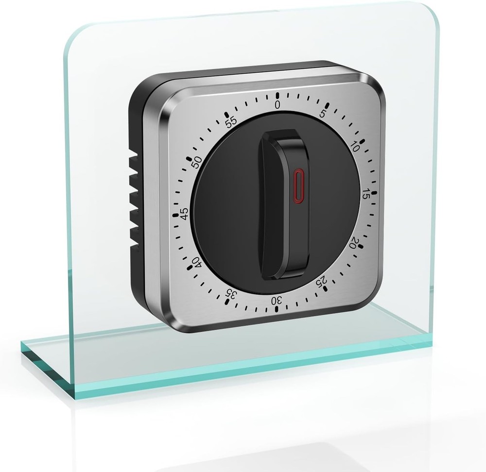 Mechanical Kitchen Timer with Magnet: Wind up Cooking Timer Clock with Loud Alar