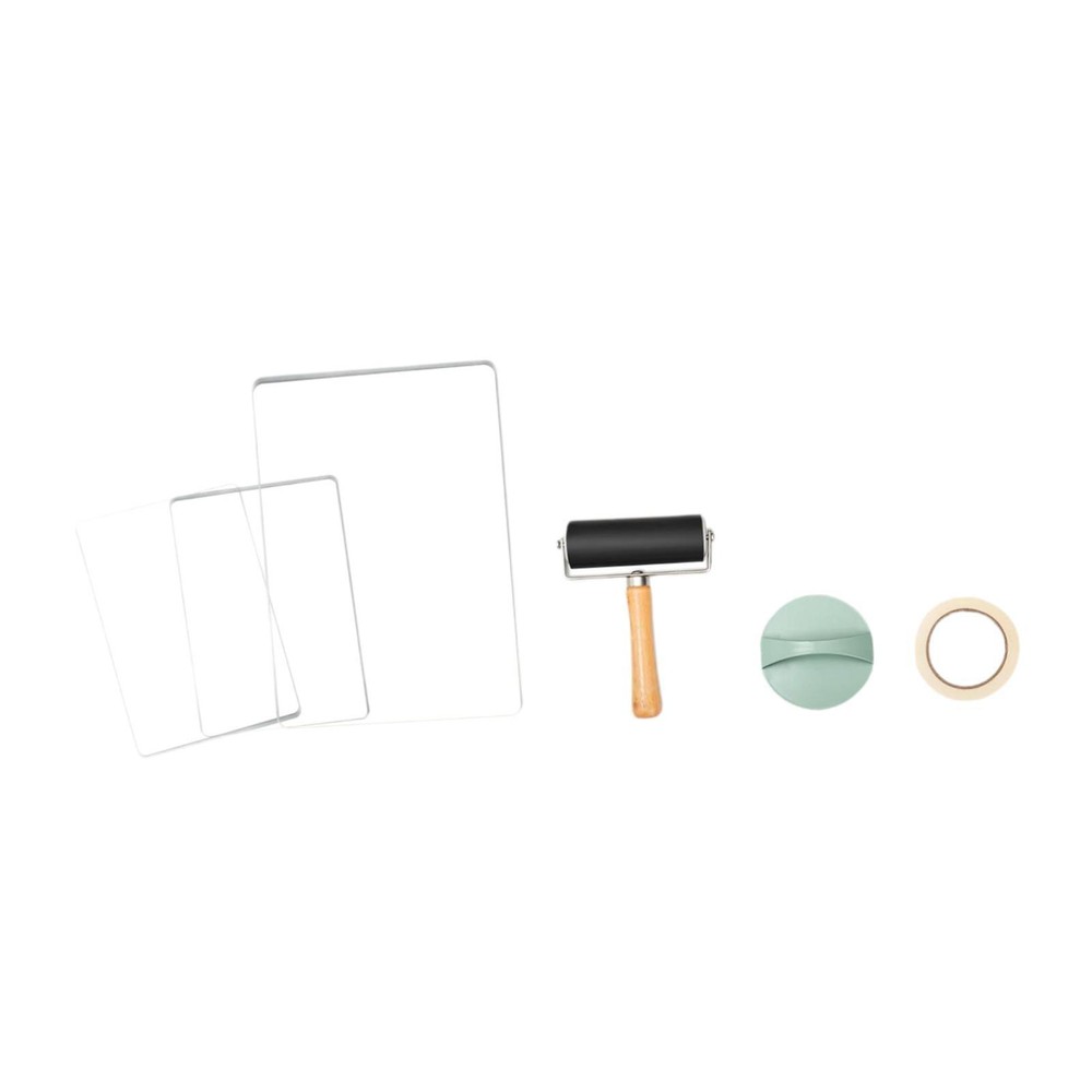 Gel Printing Plate Kit Practical Durability with Roller Art Printmaking Tool