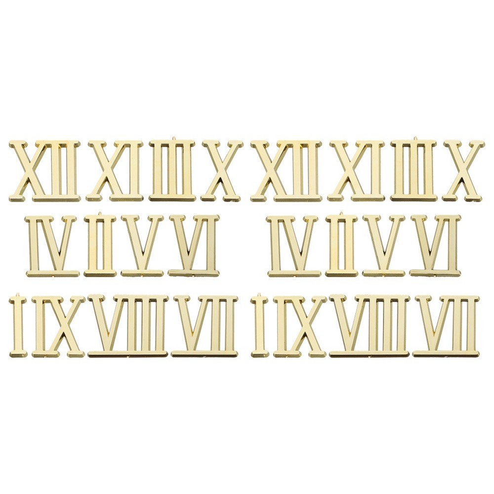 2 Sets Clock Numbers for Making Electroplated Hands Roman Numerals Components