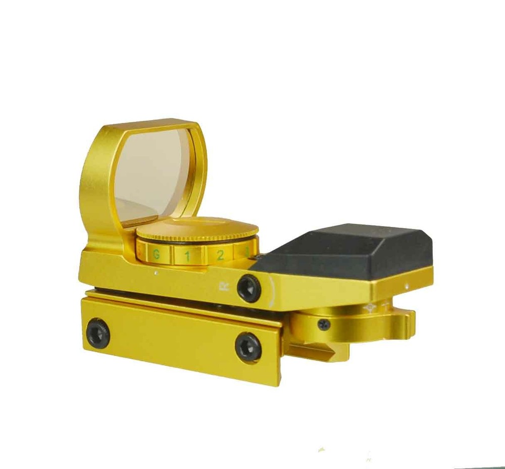 New Reflex Red and Green Adjustable Dot Sight Anodized Gold