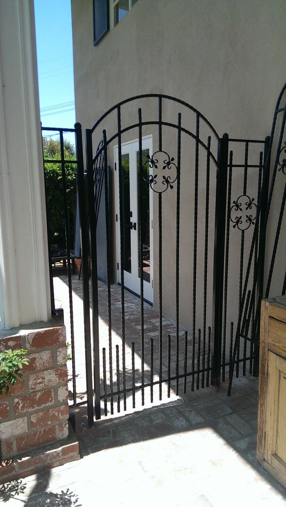 wrought iron entry gate