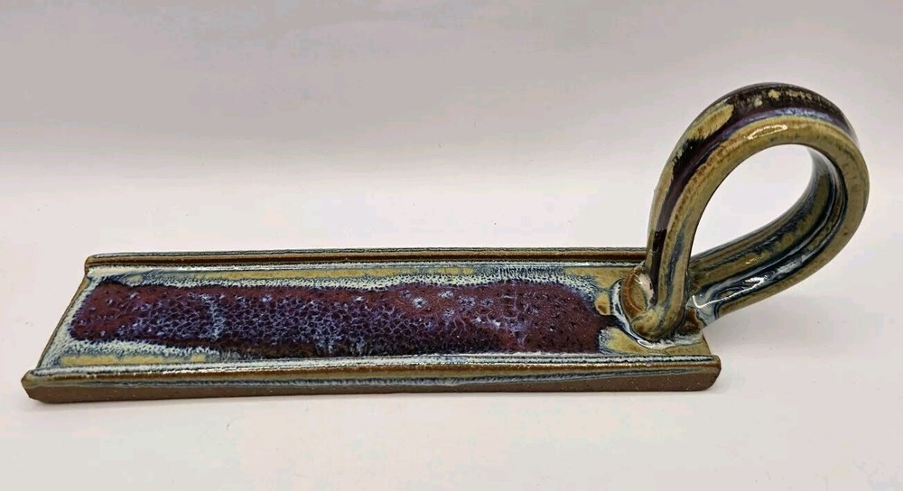 Studio Art Pottery Handled Butter Tray