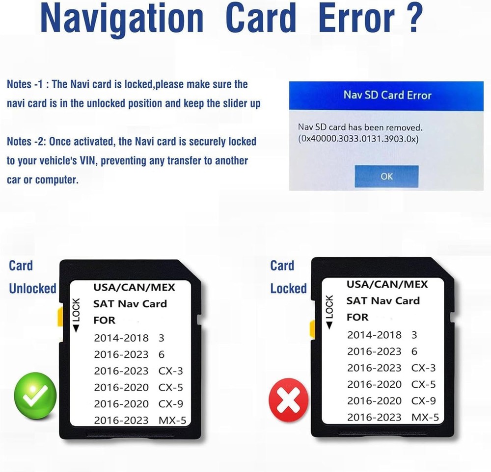 Drop-Proof Mazda Navigation Memory Card for 2014-2023 Models - 10