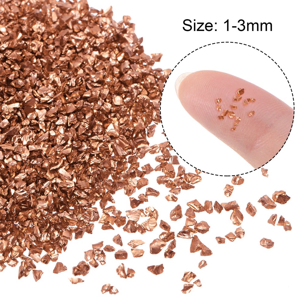 50g Crushed Glass Chips 1-3mm Light Brown