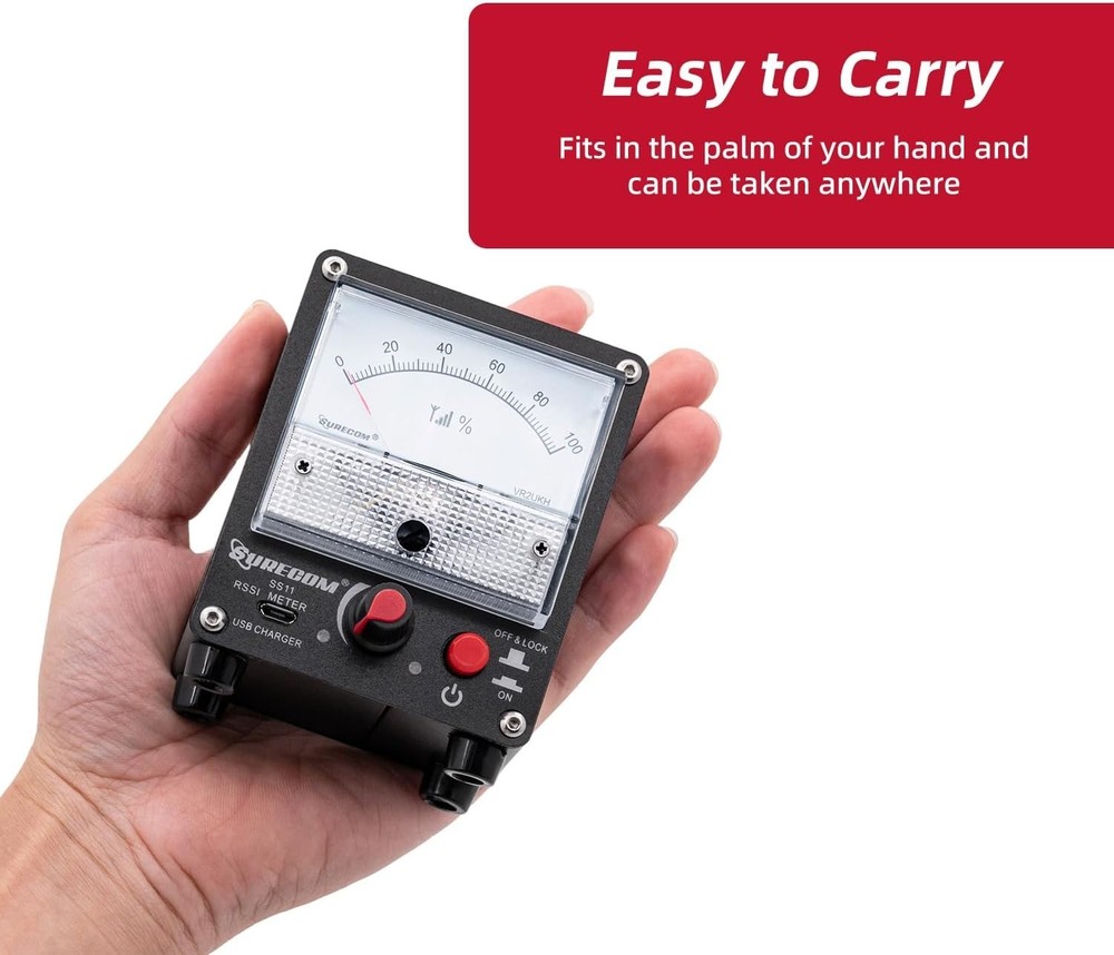 Handheld RF Signal Meter with High Sensitivity and Adjustable Pointer Amplitude