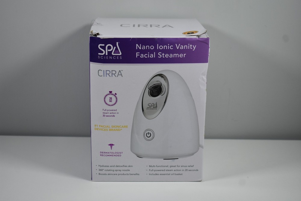 Spa Sciences CIRRA Nano Ionic Vanity Facial Steamer with Aromatherapy Diffuser