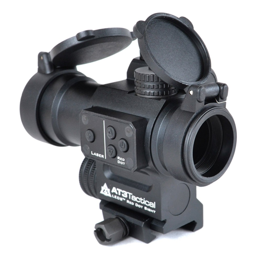 AT3 LEOS Red Dot Sight with Integrated Red Laser Sight & Riser