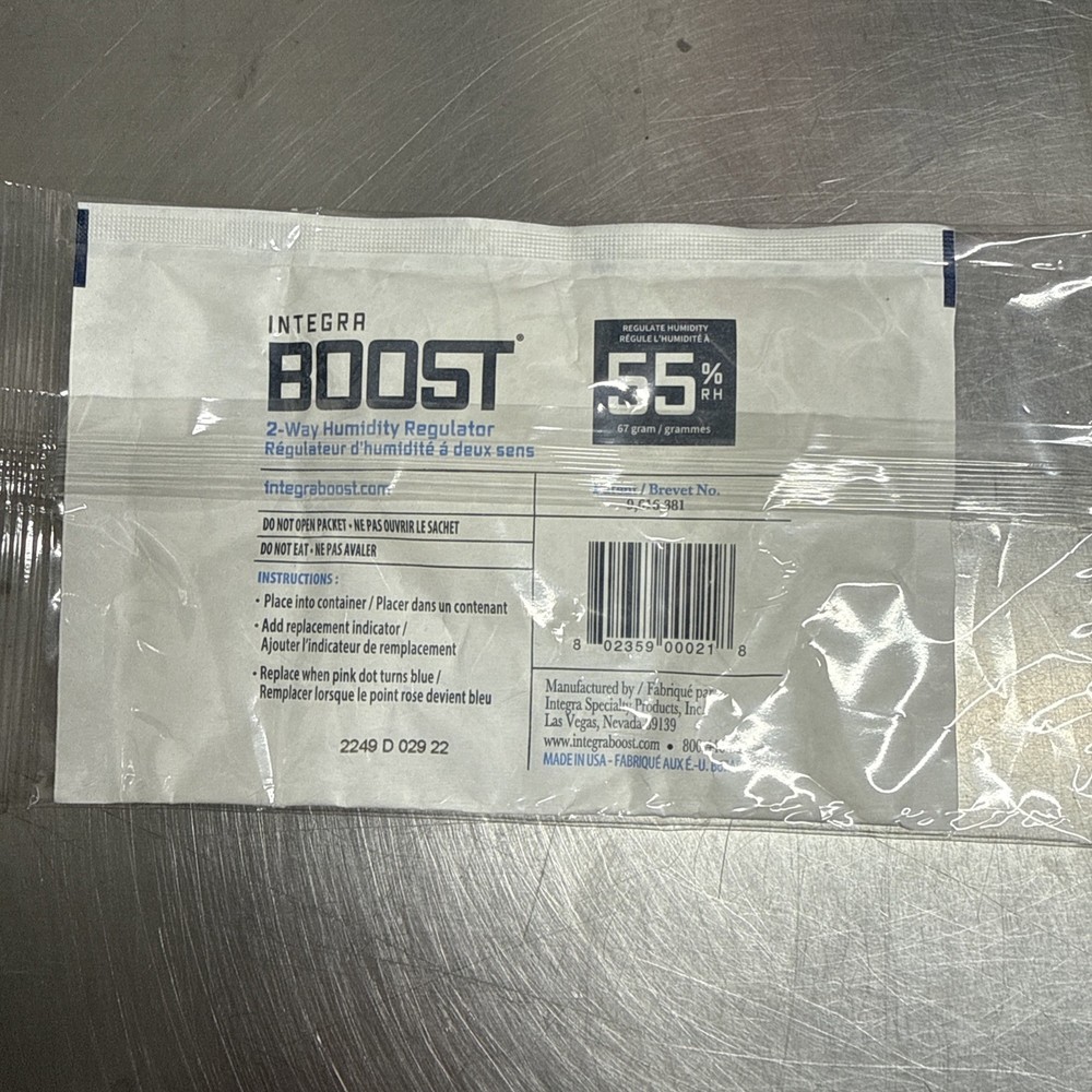 Integra Boost 2-Way Humidity Control 67 Gram 55% RH (100pcs/Box) Indicator Card
