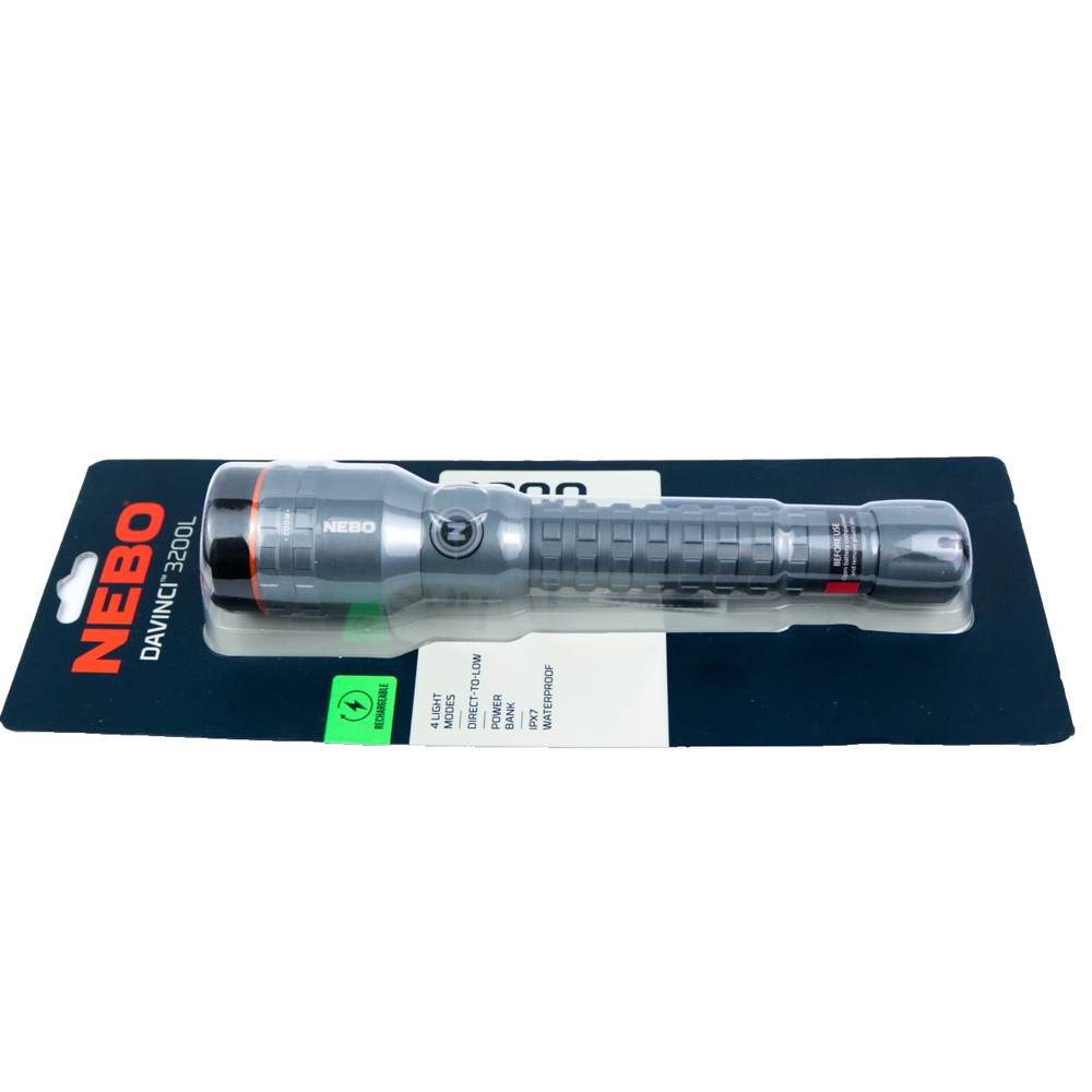 NEBO Davinci 3200L Waterproof Rechargeable Flashlight