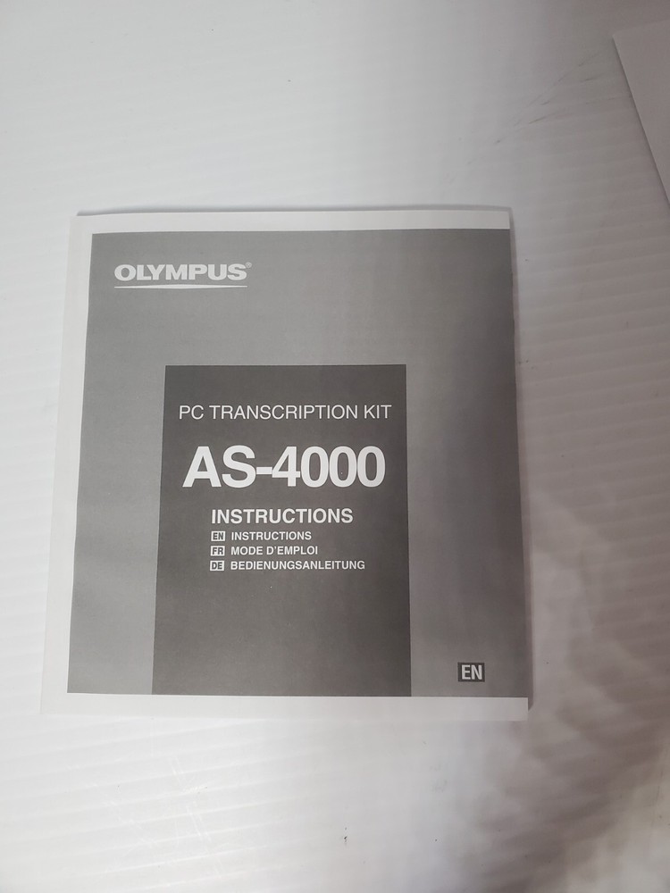 OLYMPUS AS-4000 PC Transcription Kit Instructions Only