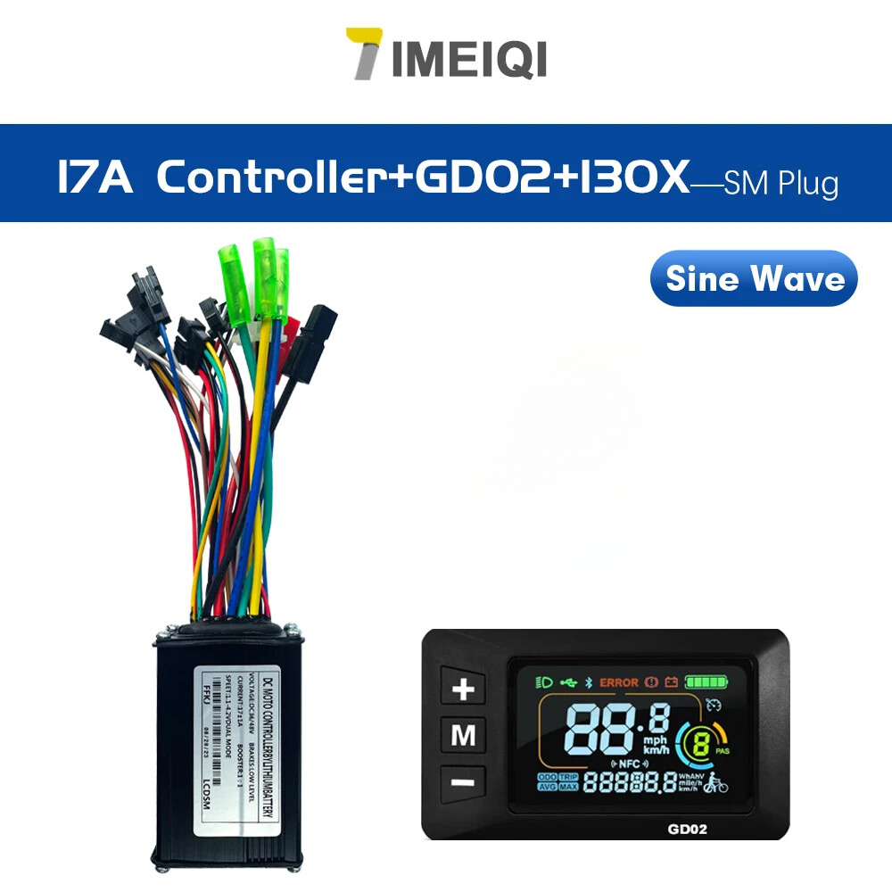 Three-Mode E-bicycle Sine Wave Controller 17A 26A 30A 36V/48V with LCD Display