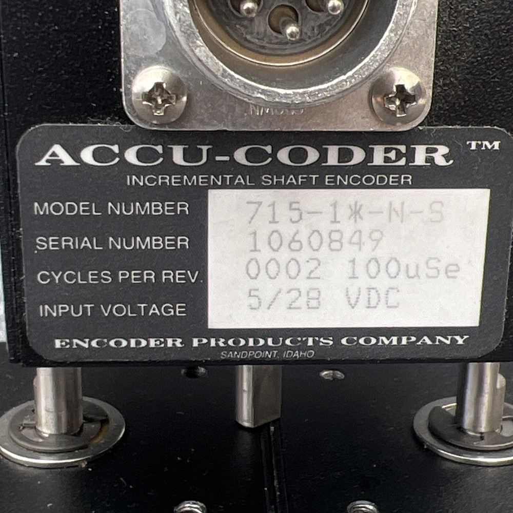 Accu-Codder 715-1*-N-S Incremental Shaft Encoder Used