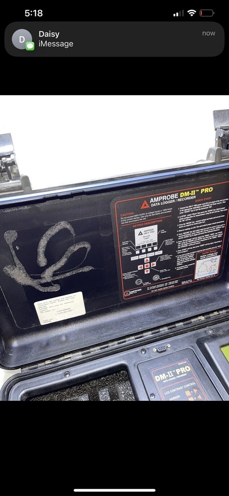 AMPROBE DM-II PRO Data Logger Recorder Ammeter / Voltmeter Amp Power Meter