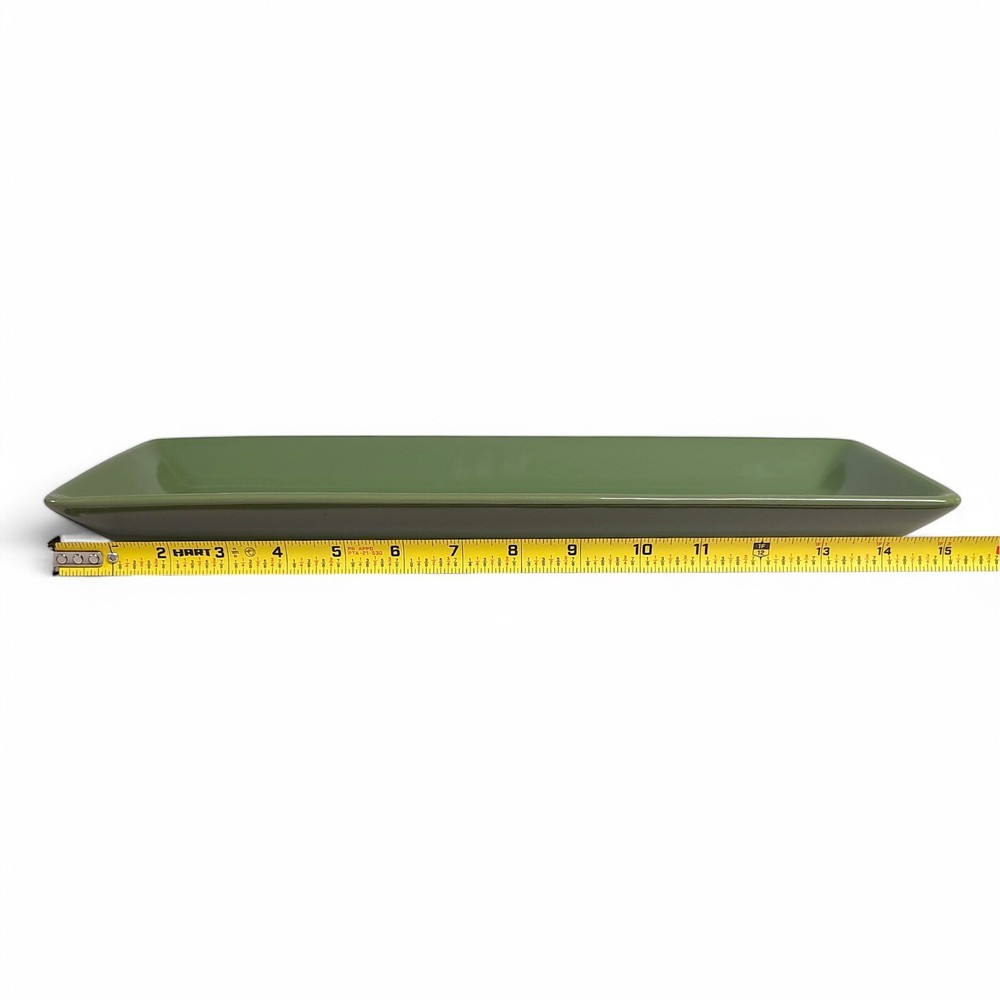 Pampered Chef Simple Additions Rectangular Serving Platter Green 15”x 6"x 1.5"